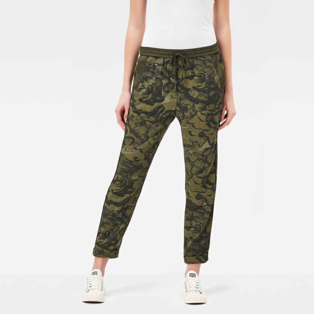 G-Star Chinos Women’s 27 Bronson 3D Green Camouflage Sport Coral Tapered Leg‎